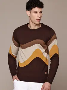 The Roadster Lifestyle Co. Men Abstract Acrylic Pullover