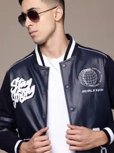 The Roadster Lifestyle Co. Bomber Jacket with Applique-Detail