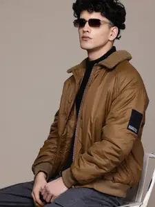 Roadster The Lifestyle Co. Fleece Detail Spread Collar Bomber Jacket