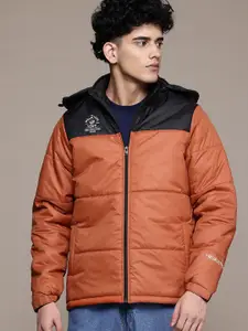 Roadster The Lifestyle Co. Colourblocked Hooded Padded Jacket