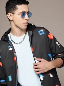 The Roadster Lifestyle Co. Printed Hooded Tailored Jacket