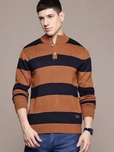 The Roadster Lifestyle Co. Acrylic Striped Pullover
