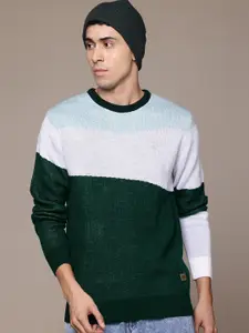 The Roadster Lifestyle Co. Colourblocked Acrylic Pullover