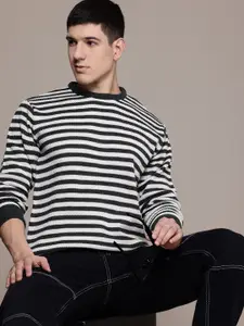 The Roadster Lifestyle Co. Round Neck Striped Pullover
