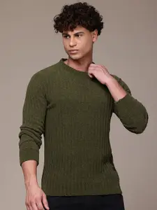 The Roadster Lifestyle Co. Long Sleeves Ribbed Sweater