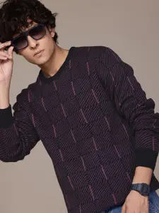 The Roadster Lifestyle Co. Long Sleeves Checked Sweater