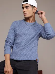 The Roadster Lifestyle Co. Basket Weave Design Acrylic Pullover