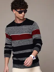 The Roadster Life Co. Striped Acrylic Pullover
