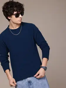 The Roadster Lifestyle Co. Long Sleeves Ribbed Sweater