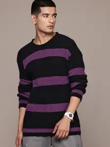 The Roadster Lifestyle Co. Acrylic Striped Pullover