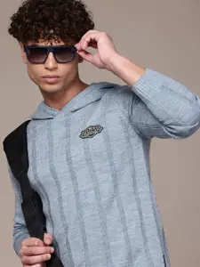 The Roadster Lifestyle Co. Hooded Striped Sweater