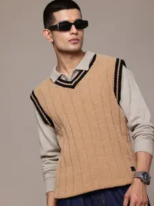 The Roadster Lifestyle Co. Self-Striped Sweater Vest