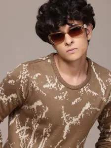 The Roadster Lifestyle Co. Abstract Design Round Neck Pullover