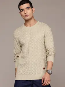 The Roadster Lifestyle Co. Basket Weave Design Acrylic Pullover