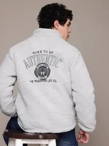 The Roadster Lifestyle Co. Embroidered Sherpa Tailored Jacket