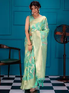 MIMOSA Ethnic Motifs Woven Design Zari Banarasi Saree