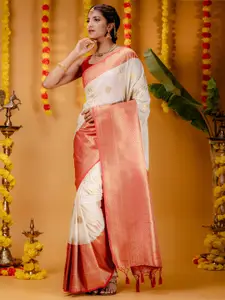MIMOSA Ethnic Motifs Woven Design Zari Kanjeevaram Saree