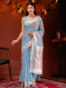 MIMOSA Ethnic Motifs Woven Design Zari Art Silk Banarasi Saree