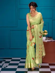 MIMOSA Ethnic Motifs Woven Design Zari Art Silk Banarasi Saree