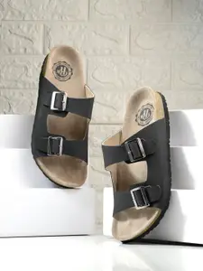 The Roadster Lifestyle Co. Men Black Slip-On Comfort Sandals