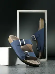 The Roadster Lifestyle Co. Men Blue Slip-On Comfort Sandals