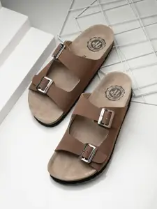 The Roadster Lifestyle Co. Men Brown Slip-On Comfort Sandals