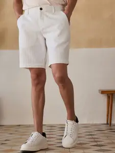 Andamen Men Self Design Mid-Rise Cotton Regular Shorts