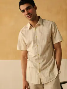 Andamen Premium Striped Cotton Casual Shirt