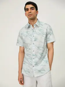 Andamen Premium Abstract Printed Cotton Casual Shirt