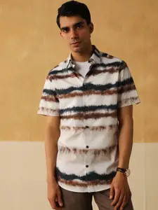 Andamen Premium Abstract Printed Opaque Cotton Casual Shirt