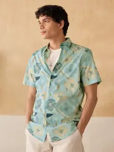 Andamen Premium Abstract Printed  Cotton Slim Fit  Casual Shirt