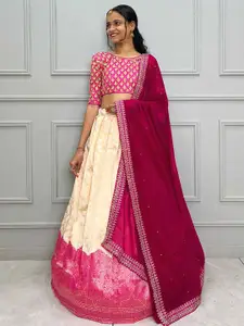 Fabcartz Semi-Stitched Lehenga & Unstitched Blouse With Dupatta
