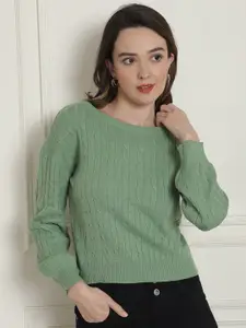 NoBarr Cable Knit Acrylic Pullover Sweater