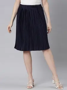 TWIN BIRDS Women Pleated Skirt