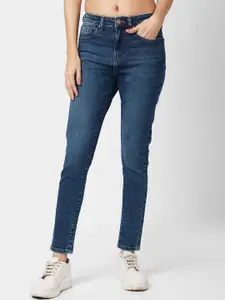 SPYKAR Women Slim Fit High-Rise Light Fade Stretchable Jeans