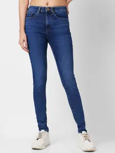 SPYKAR Women Skinny Fit High-Rise Light Fade Stretchable Jeans