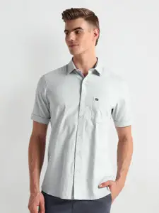 Arrow Sport Spread Collar Cotton Curved Casual Shirt