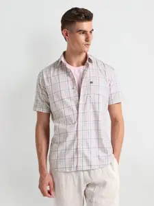 Arrow Sport Tartan Checked Pure Cotton Casual Shirt