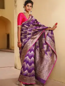 Lyunica Woven Design Zari Silk Blend Banarasi Saree