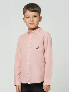 Nautica Boys Premium Spread Collar Cotton Casual Shirt