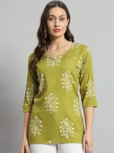 Mialo fashion Ethnic Motifs Printed Straight Kurti