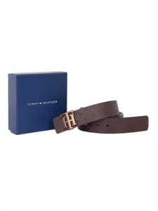 Tommy Hilfiger Men Textured Genuine Leather Formal Belt