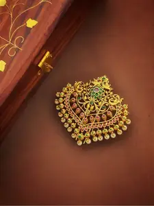 Pihtara Jewels Gold Plated Artificial Stones and Beads Pendants