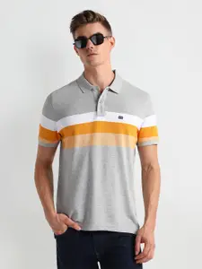 Arrow Sport Striped Polo Collar Short Sleeves T-shirt