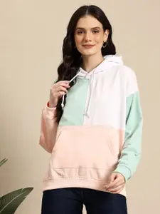 Mast & Harbour Colourblocked Hooded Sweatshirt