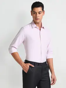 Arrow Self Design Cotton Spread Collar Slim Fit Formal Shirt