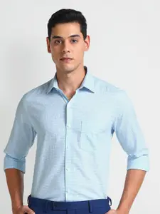 Arrow Tartan Checks Slim Fit Spread Collar Long Sleeves Cotton Formal Shirt