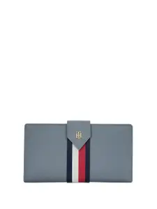 Tommy Hilfiger Striped Leather Three Fold Wallet