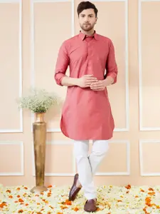 See Designs Regular Long Sleeves Shirt Collar Pure Cotton Kurta with Pyjamas