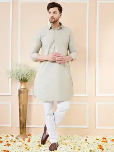 See Designs Shirt Collar Cotton Pathani Kurta